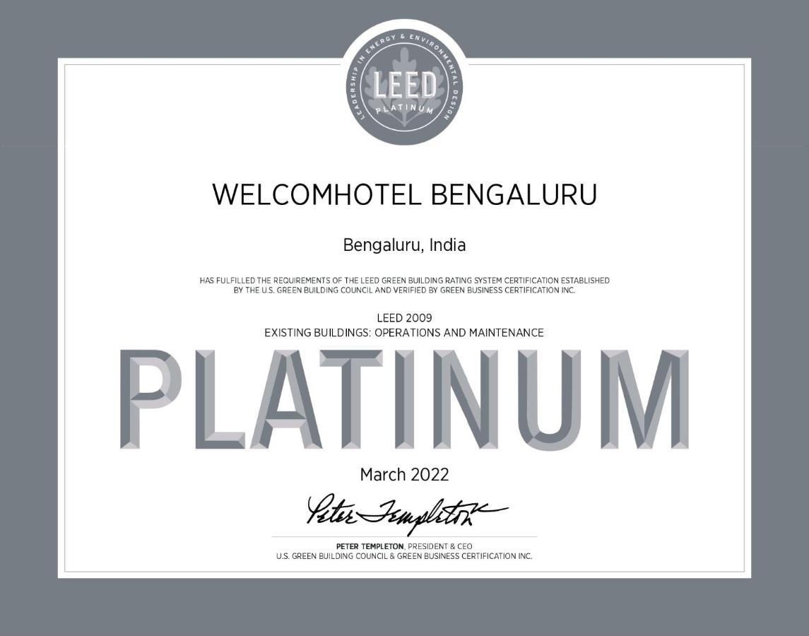 Welcomhotel By Itc Hotels, Richmond Road, Bengaluru Eksteriør billede Platinum Certificate